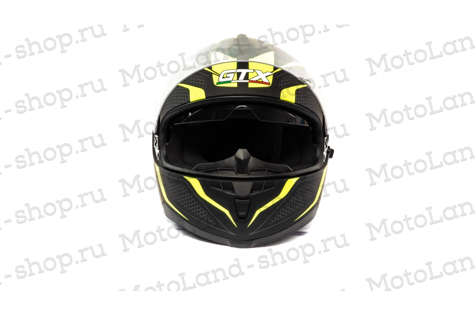 Шлем мото интеграл GTX 5672 №5 (L) BLACK/FLUO YELLOW/GREY