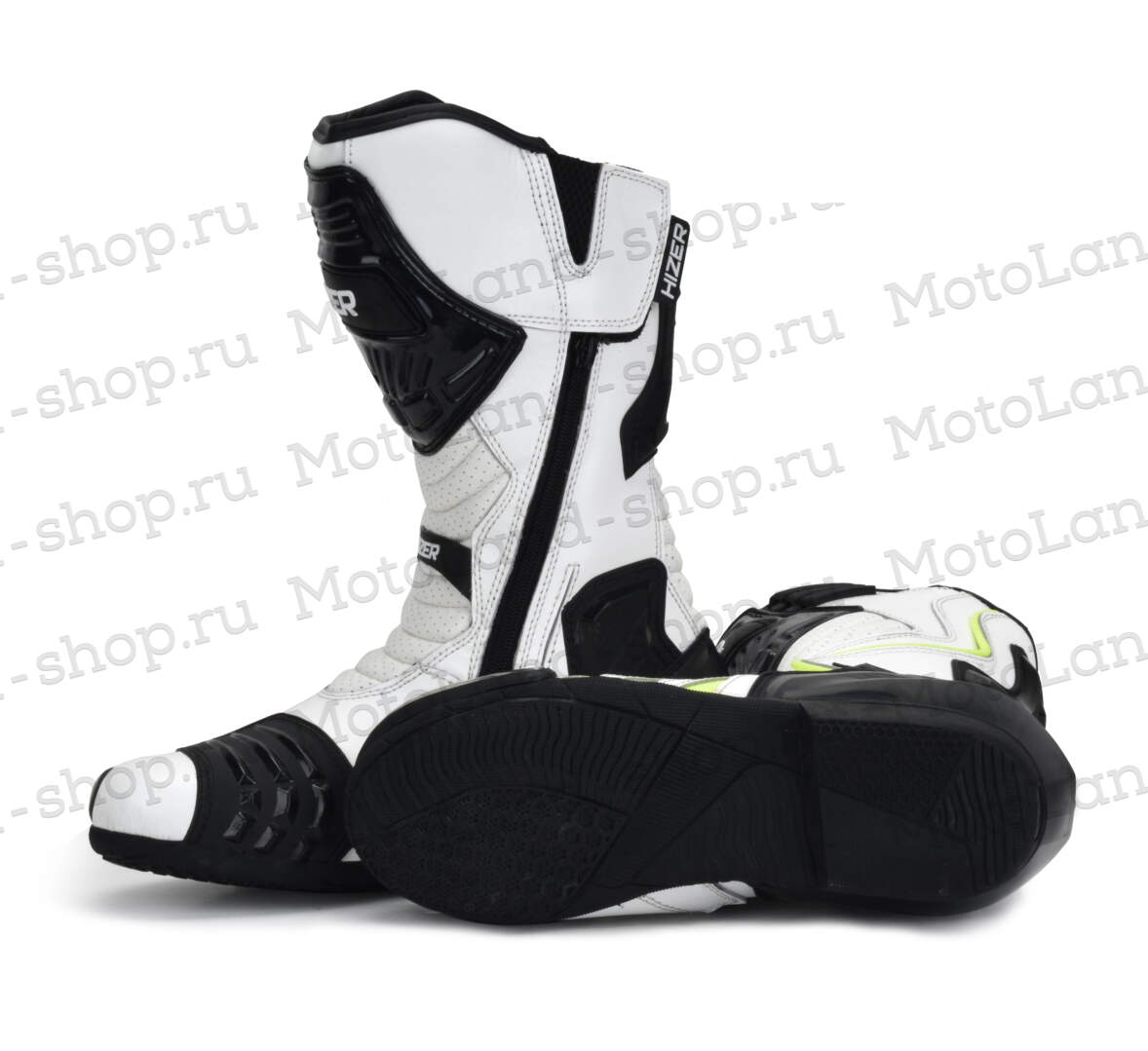 Мотоботы HIZER AT-6002 b/w/neon-green (р. 40)