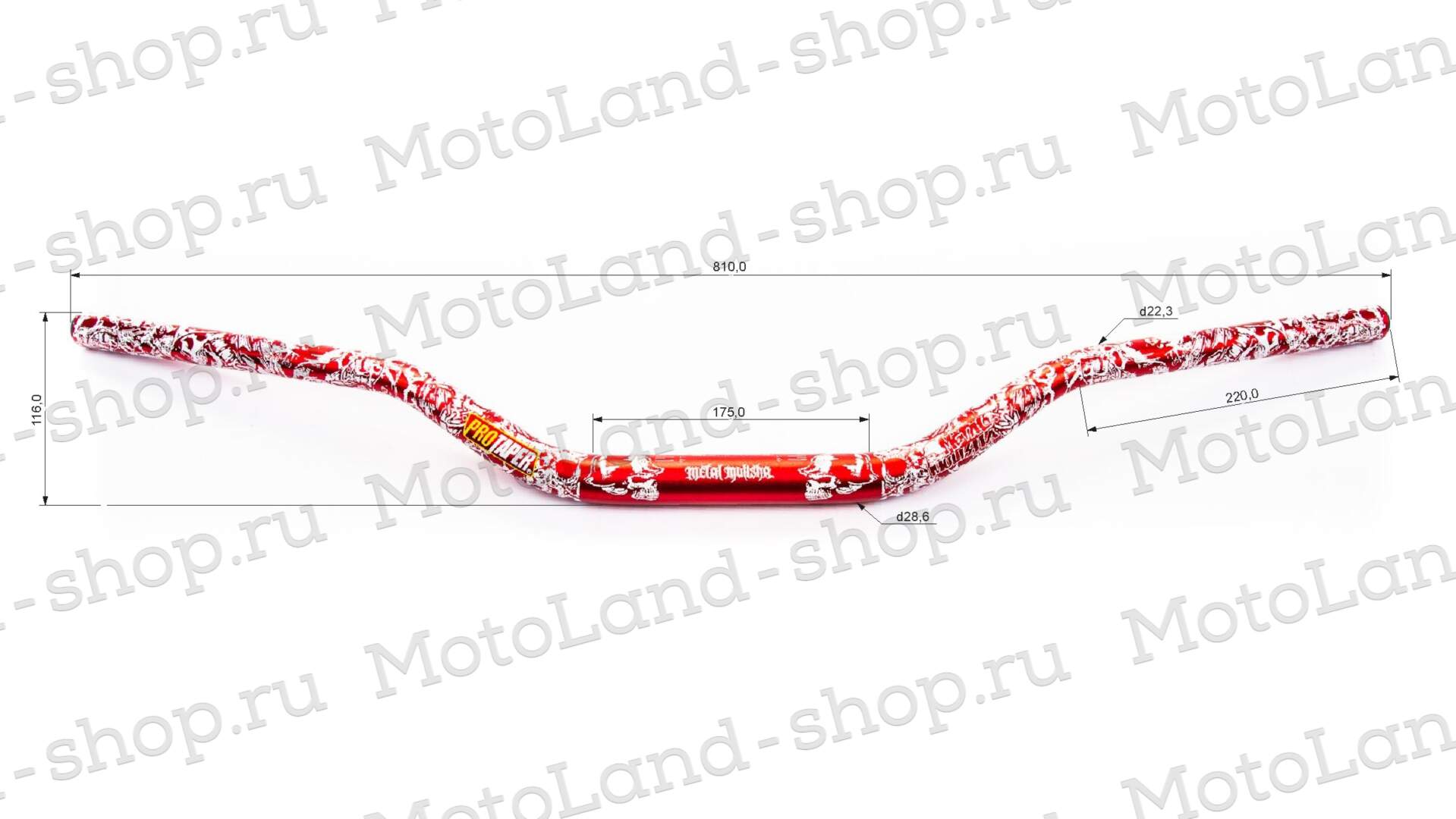 Руль 28мм OTOM №6 красный