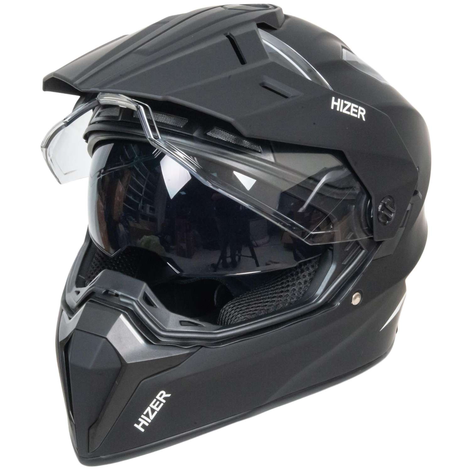 Шлем мото мотард HIZER J6808 №5 (L) matte black