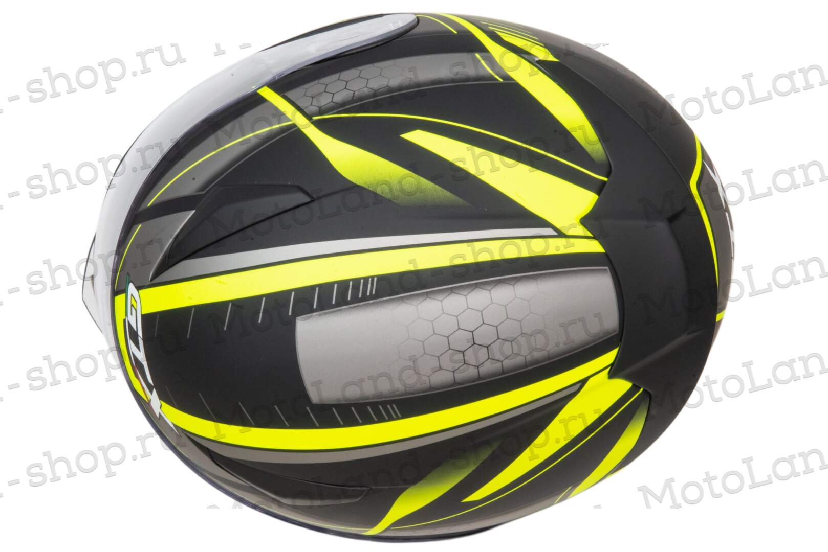 Шлем мото модуляр GTX 550 №3 (L) BLACK/FLUO YELLOW GREY (2 визора)
