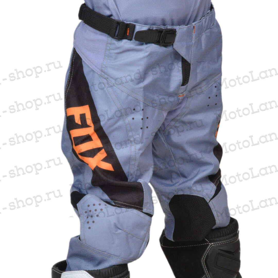 Штаны для мотокросса (детские) FOX №4 / Grey/Orange (рост 130-140 см)