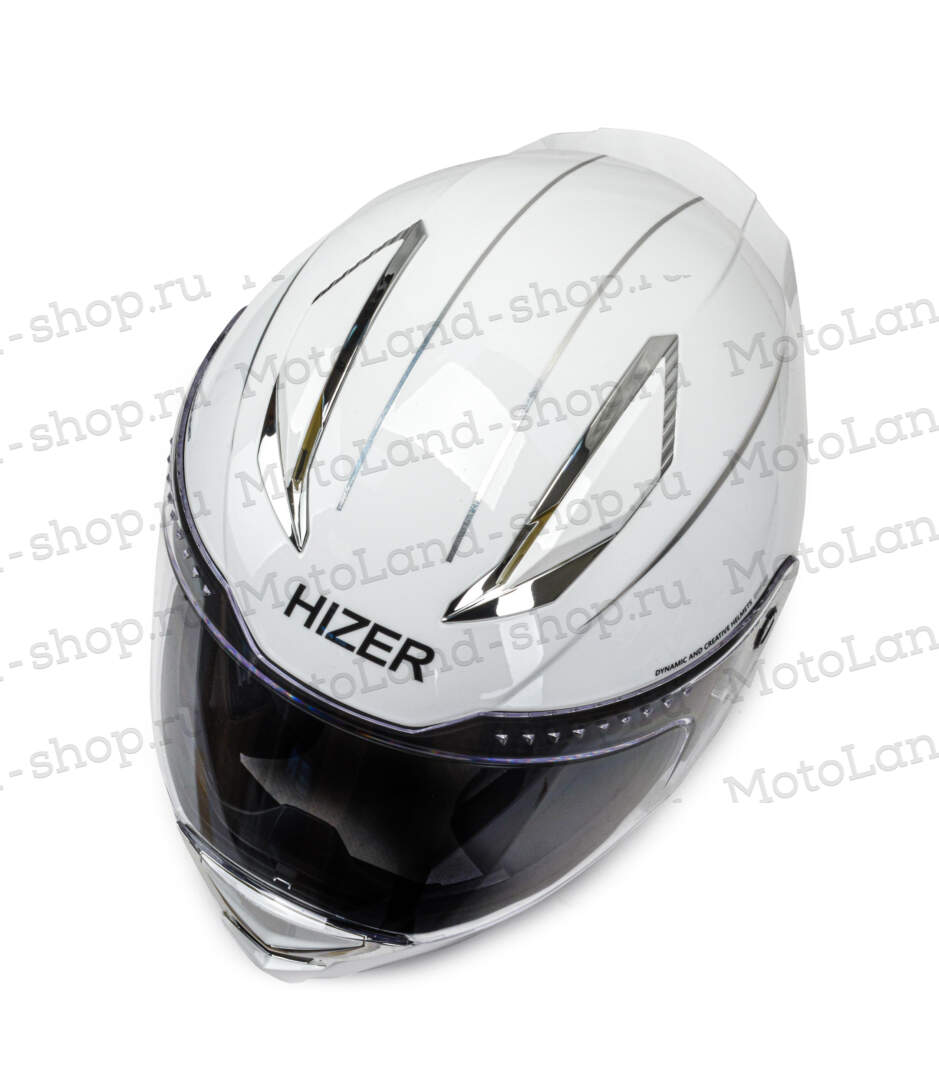 Шлем мото интеграл HIZER 550 №4 (XL) white Шлем мото интеграл HIZER 550 №4 (XL) white