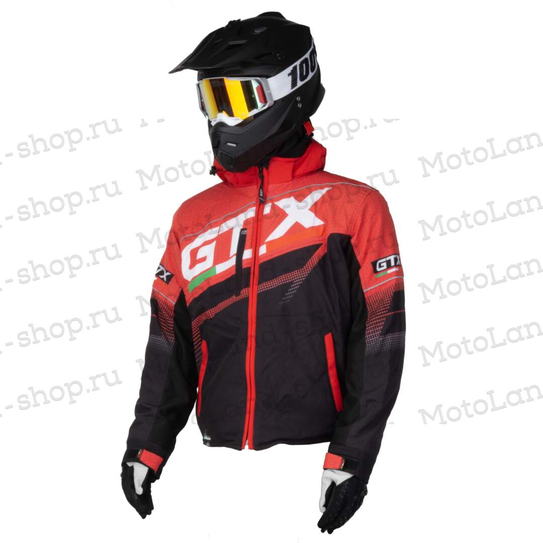 Куртка для снегохода GTX №2 black-red (текстиль) (S)
