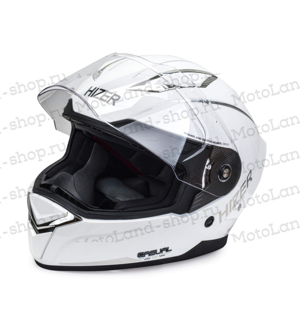 Шлем мото интеграл HIZER 550 №4 (XL) white Шлем мото интеграл HIZER 550 №4 (XL) white