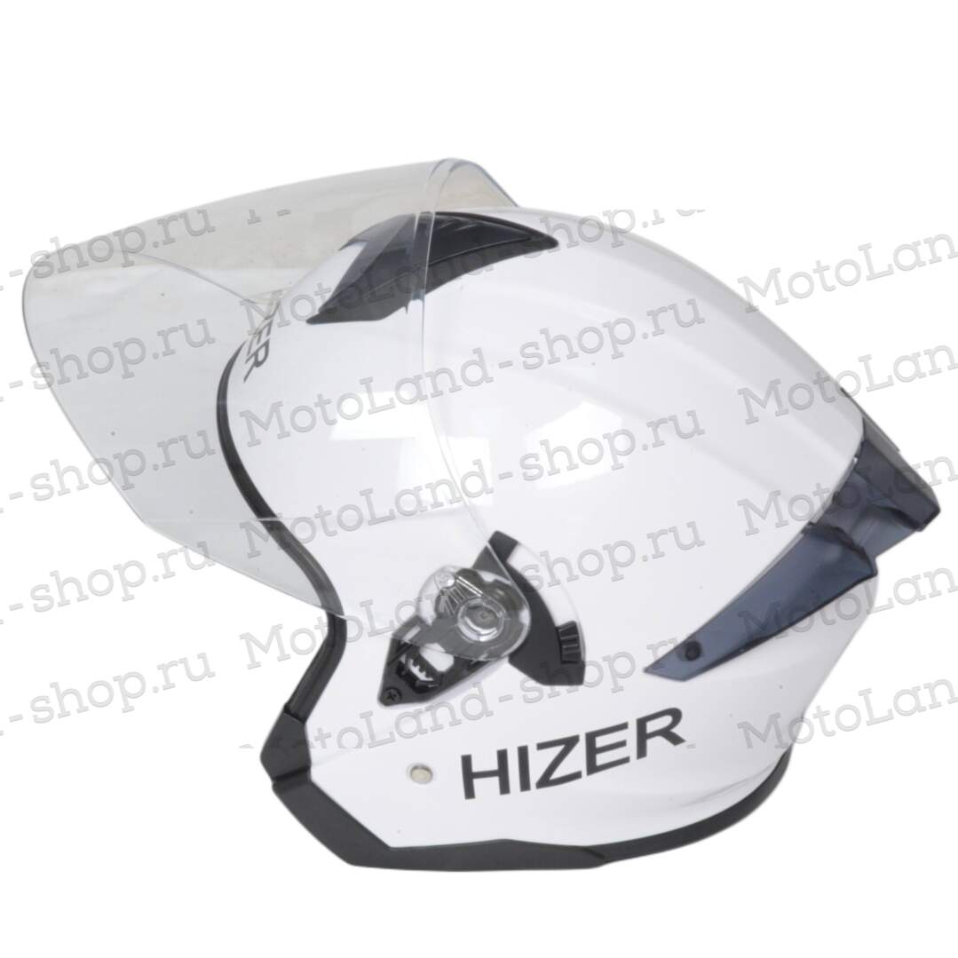 Шлем мото открытый HIZER J232 №1 (S) white (2 визора)