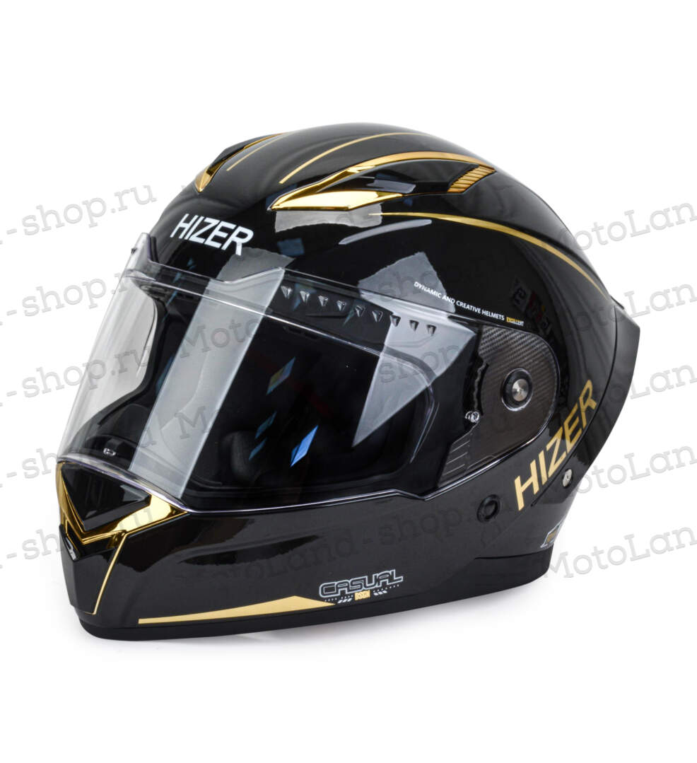 Шлем мото интеграл HIZER 550 №4 (M) black