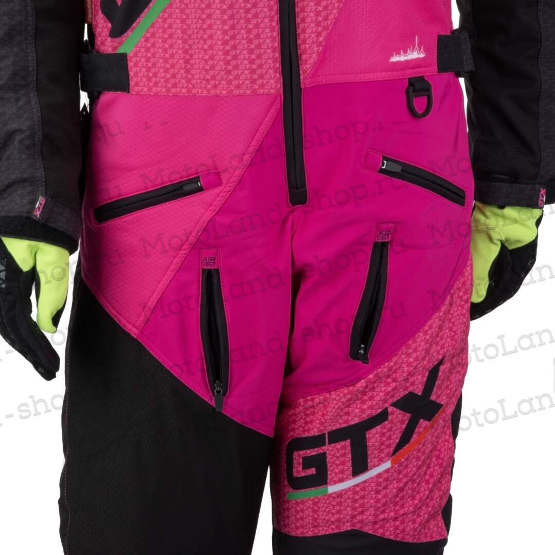 Комбинезон для снегохода (женский) GTX №5 black-pink (текстиль) (XL)