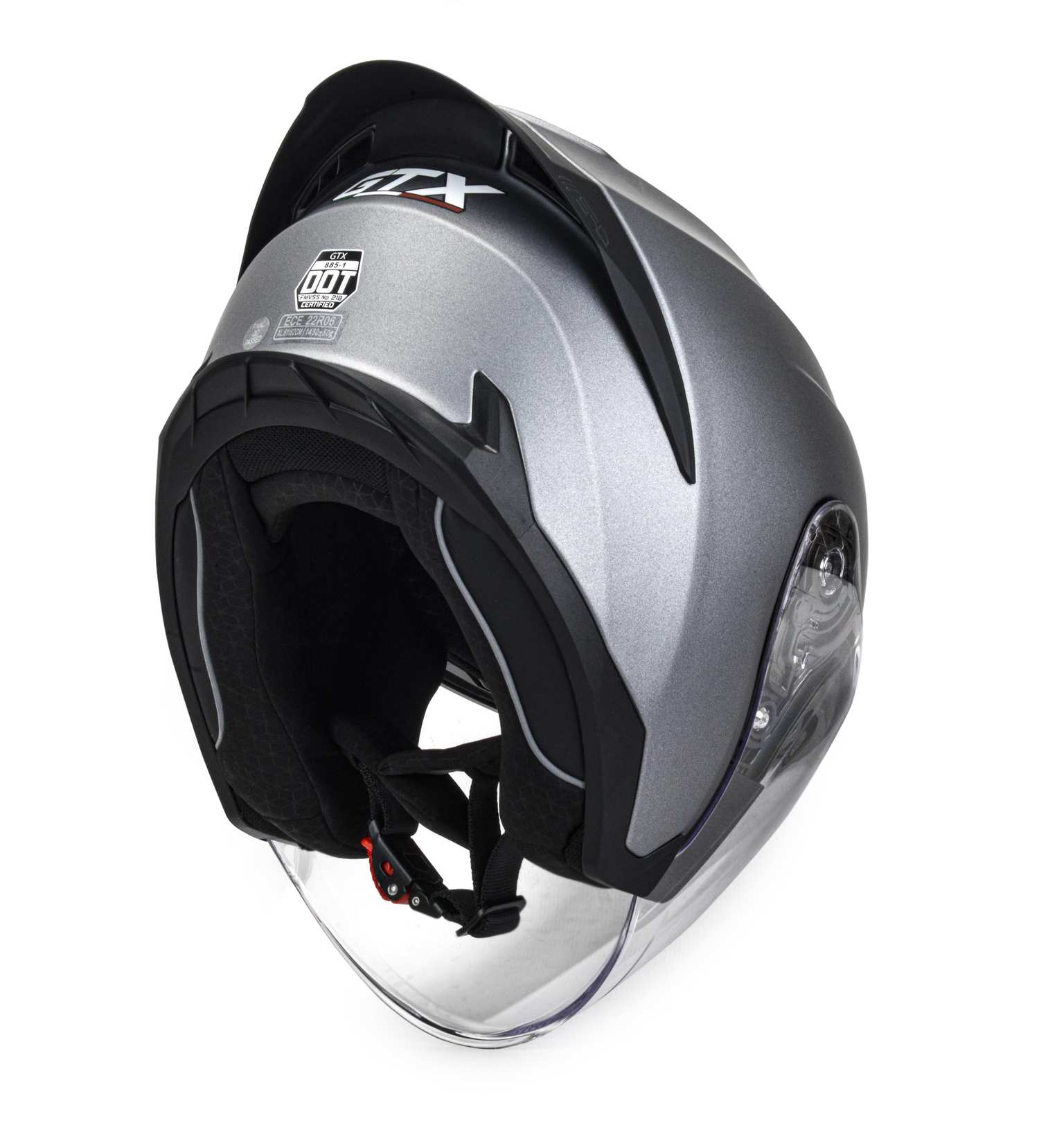 Шлем мото открытый GTX 885-1 №1 (M) GREY