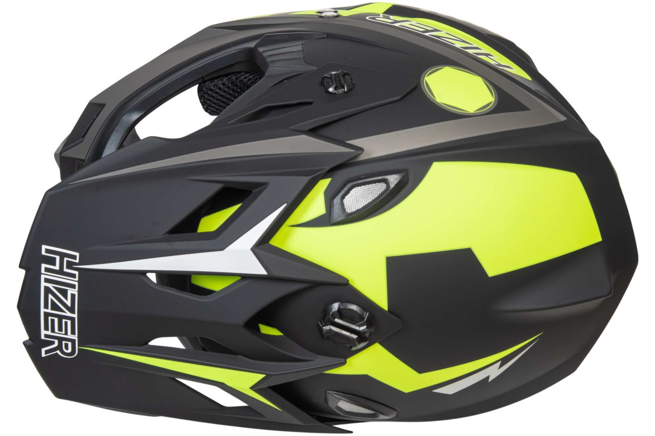 Шлем мото кроссовый HIZER J6801 №1 (S) gray/lemon