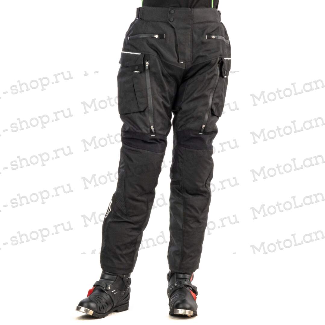 Штаны мотоциклетные (текстиль) GTX EJ-3001 BLACK (S)