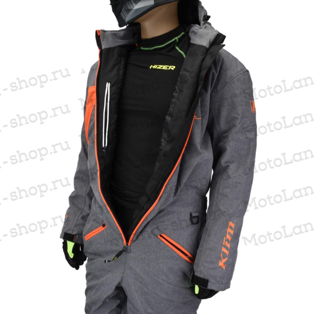 Комбинезон для снегохода KLIM RIPSA ONE-PIECE №2 gray-orange (текстиль) (M)