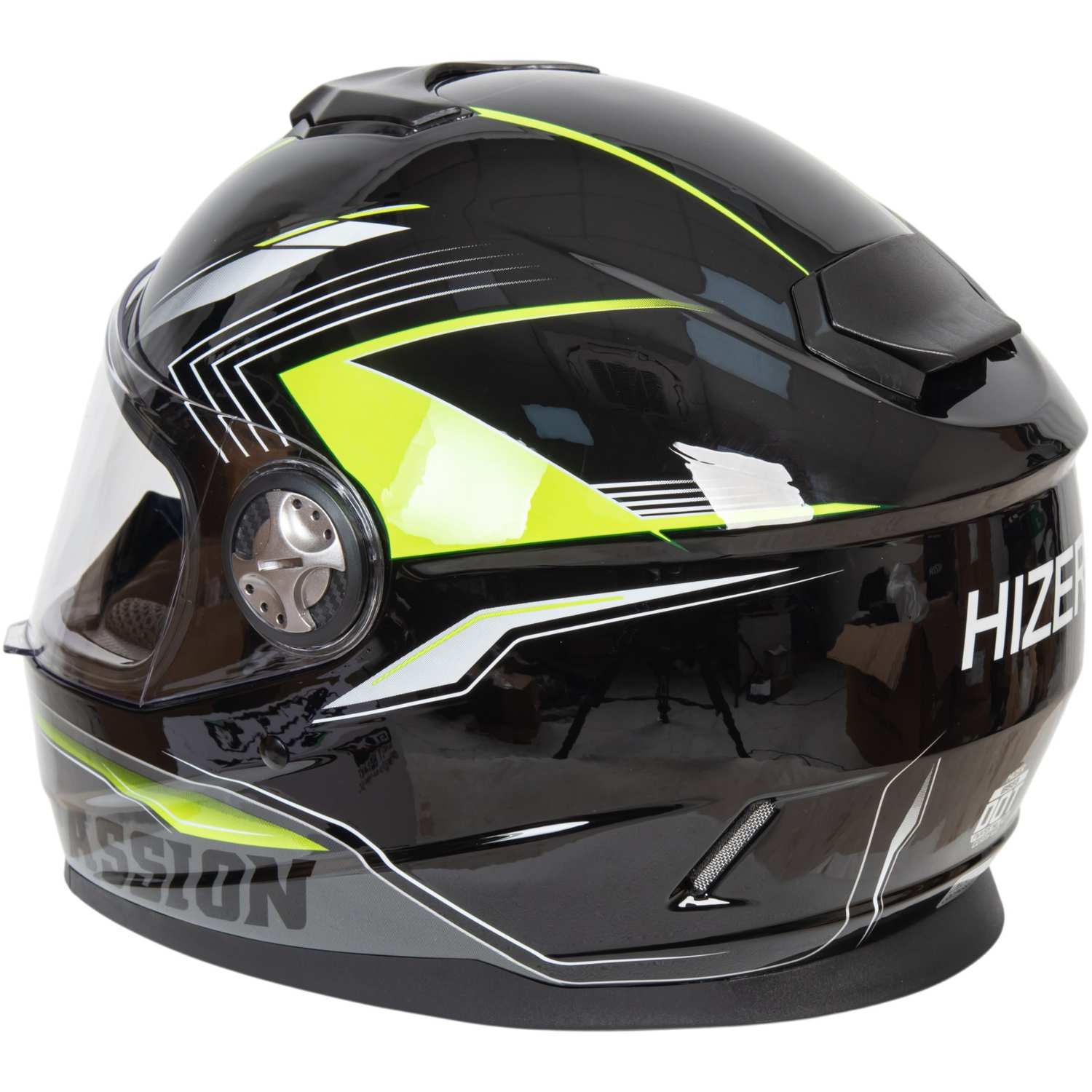Шлем мото интеграл HIZER B565 №3 (M)  black/yellow