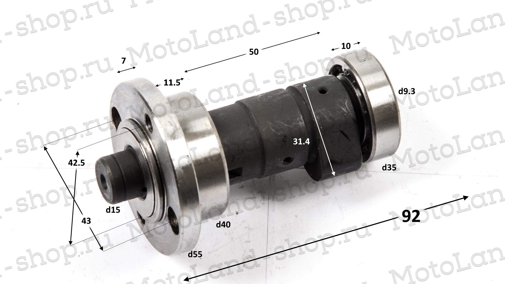 Распредвал верхний 165FML (CBB200) X-TECH Распредвал верхний 165FML (CBB200) X-TECH