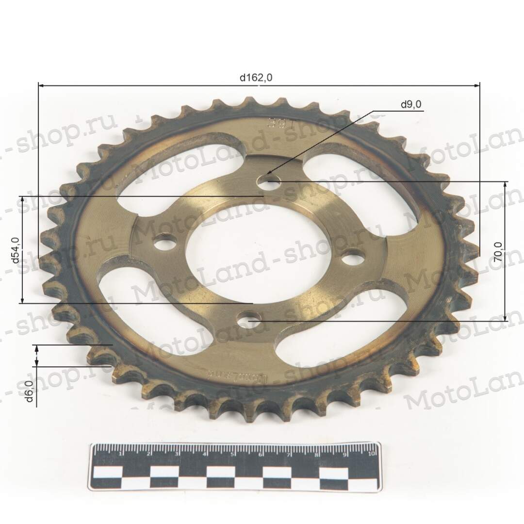 Венец, звезда ведомая (420-39) сталь, закаленные зубья Альфа/Дельта 4х70х54