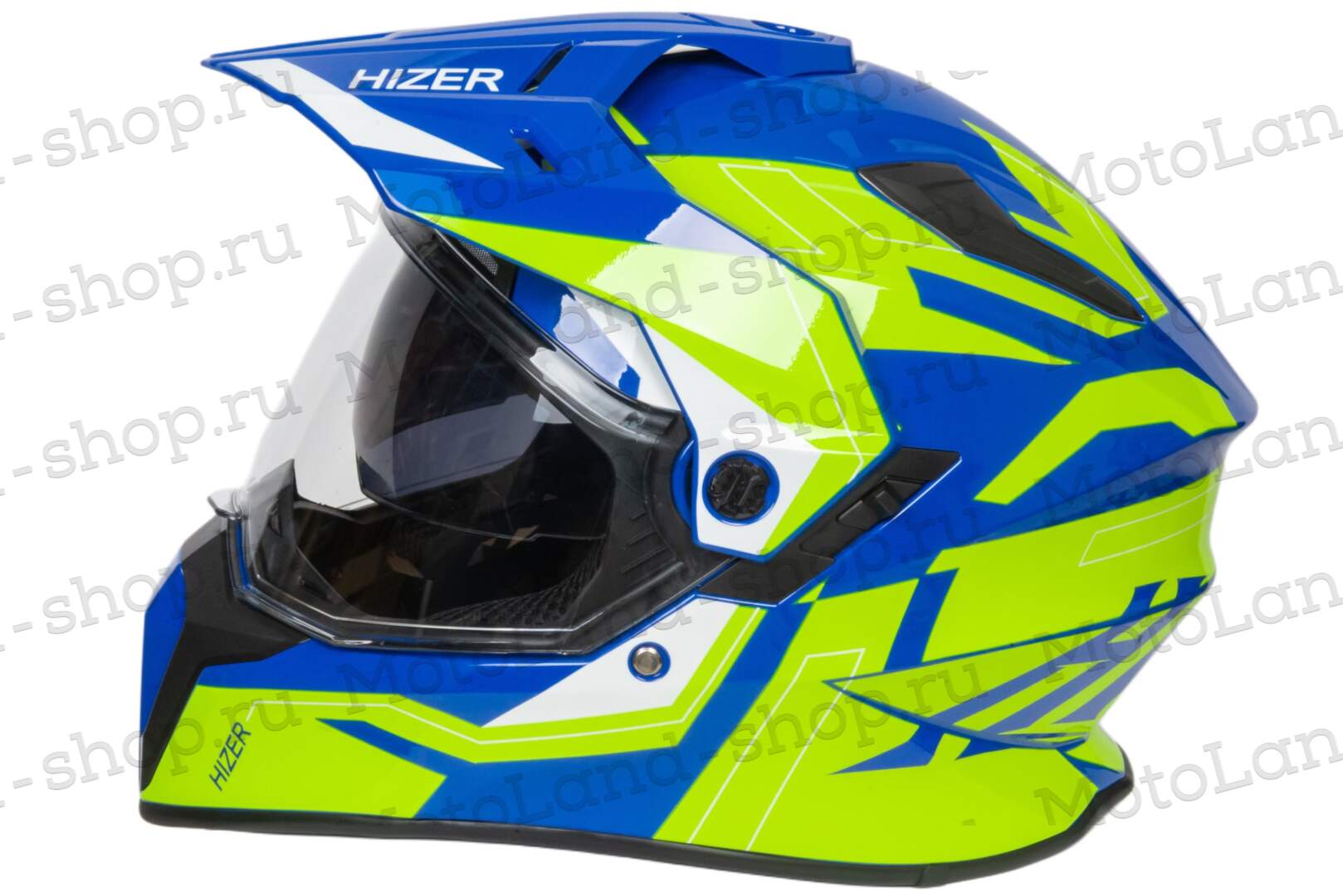 Шлем мото мотард HIZER J6808 №2 (S) yellow/blue Шлем мото мотард HIZER J6808 №2 (S) yellow/blue