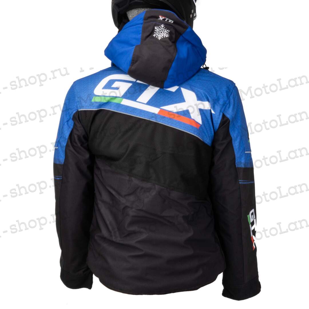 Куртка для снегохода GTX №1 black-blue (текстиль) (XXXL)