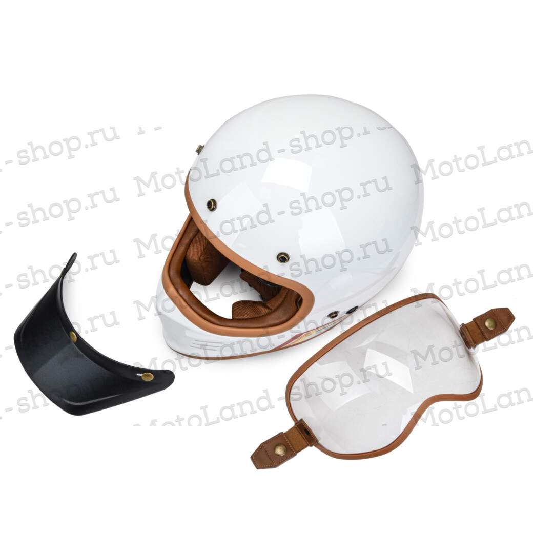 Шлем мото мотард HIZER 252 №1 (M) white Шлем мото мотард HIZER 252 №1 (M) white