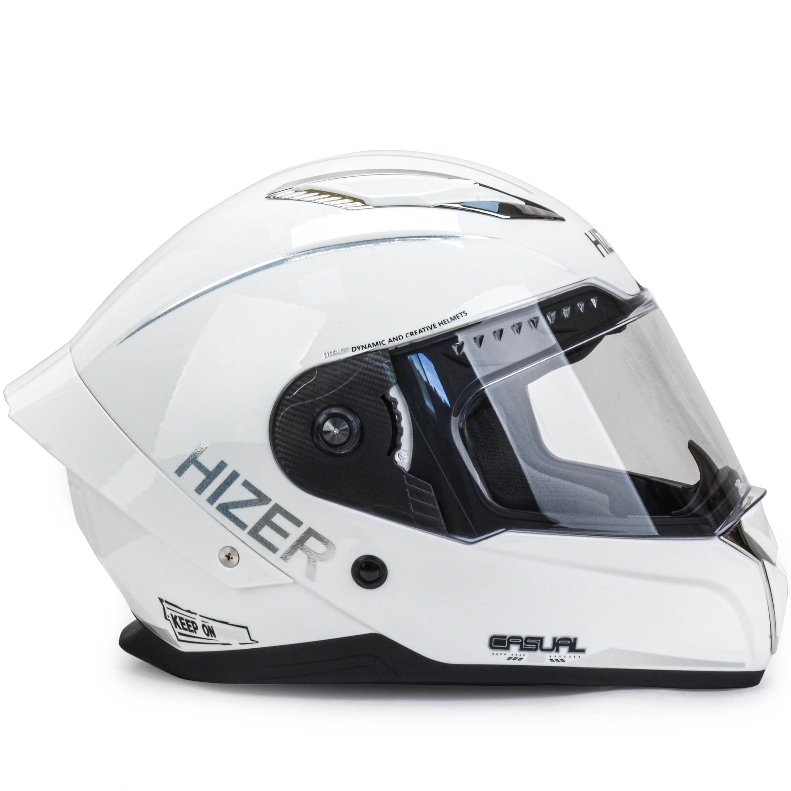 Шлем мото интеграл HIZER 550 №4 (M) white
