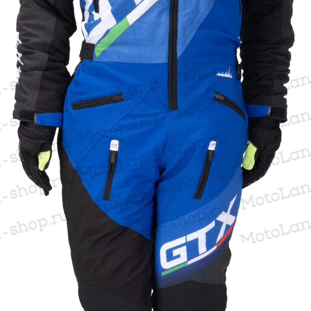 Комбинезон для снегохода GTX №1 black-blue (текстиль) (L)