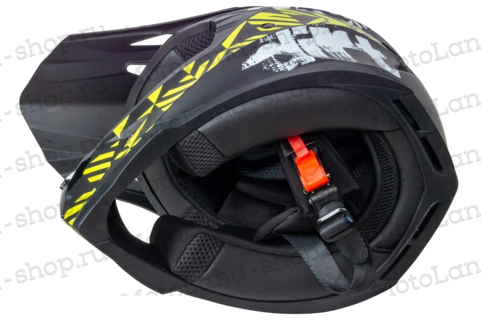 Шлем мото кроссовый HIZER 211 №2 (M)  black/green (подростковый)