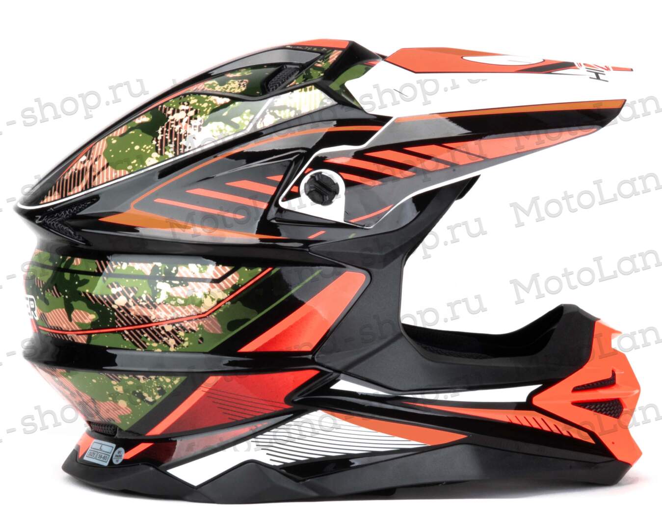 Шлем мото кроссовый HIZER J6803 №5 (M) BLACK/NEON FUCHSIA