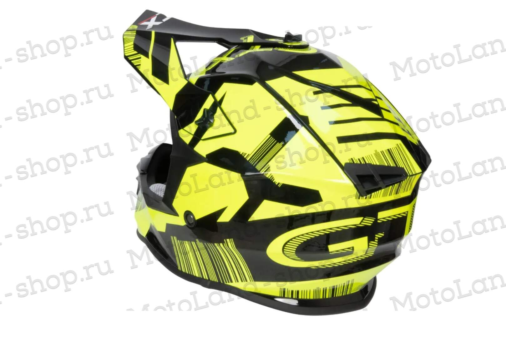 Шлем мото кроссовый GTX 633 №6 (XL) BLACK/FLUO YELLOW