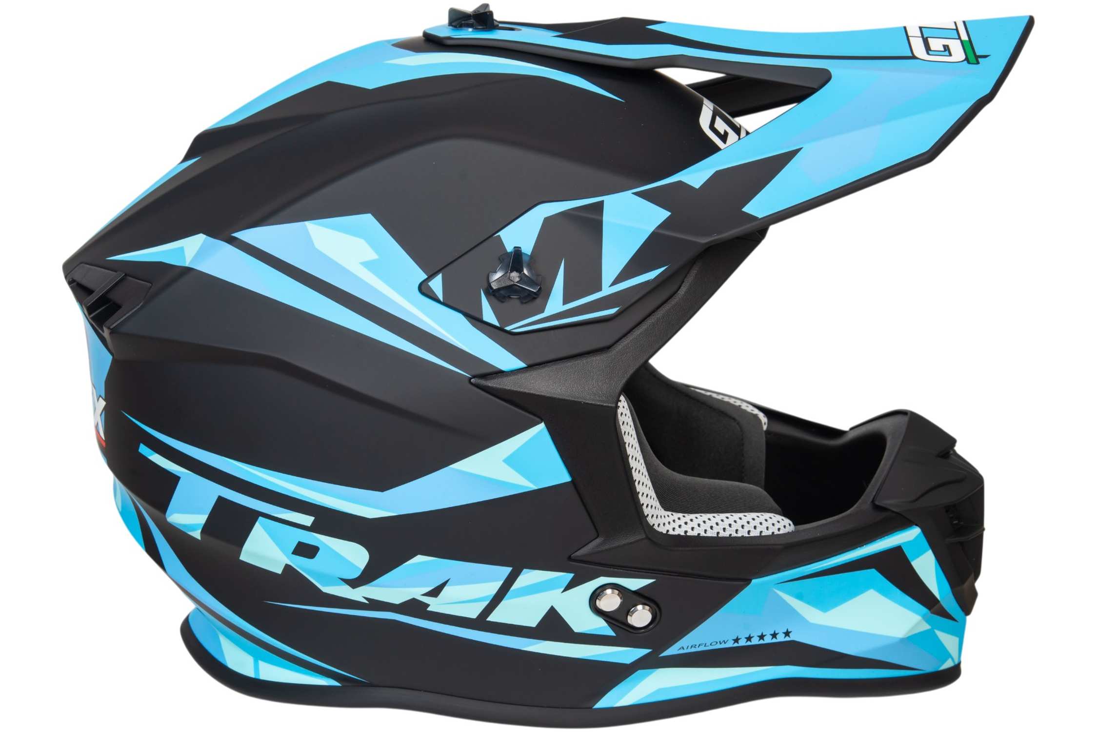 Шлем мото кроссовый GTX 633 №4 (XL) BLACK/BLUE