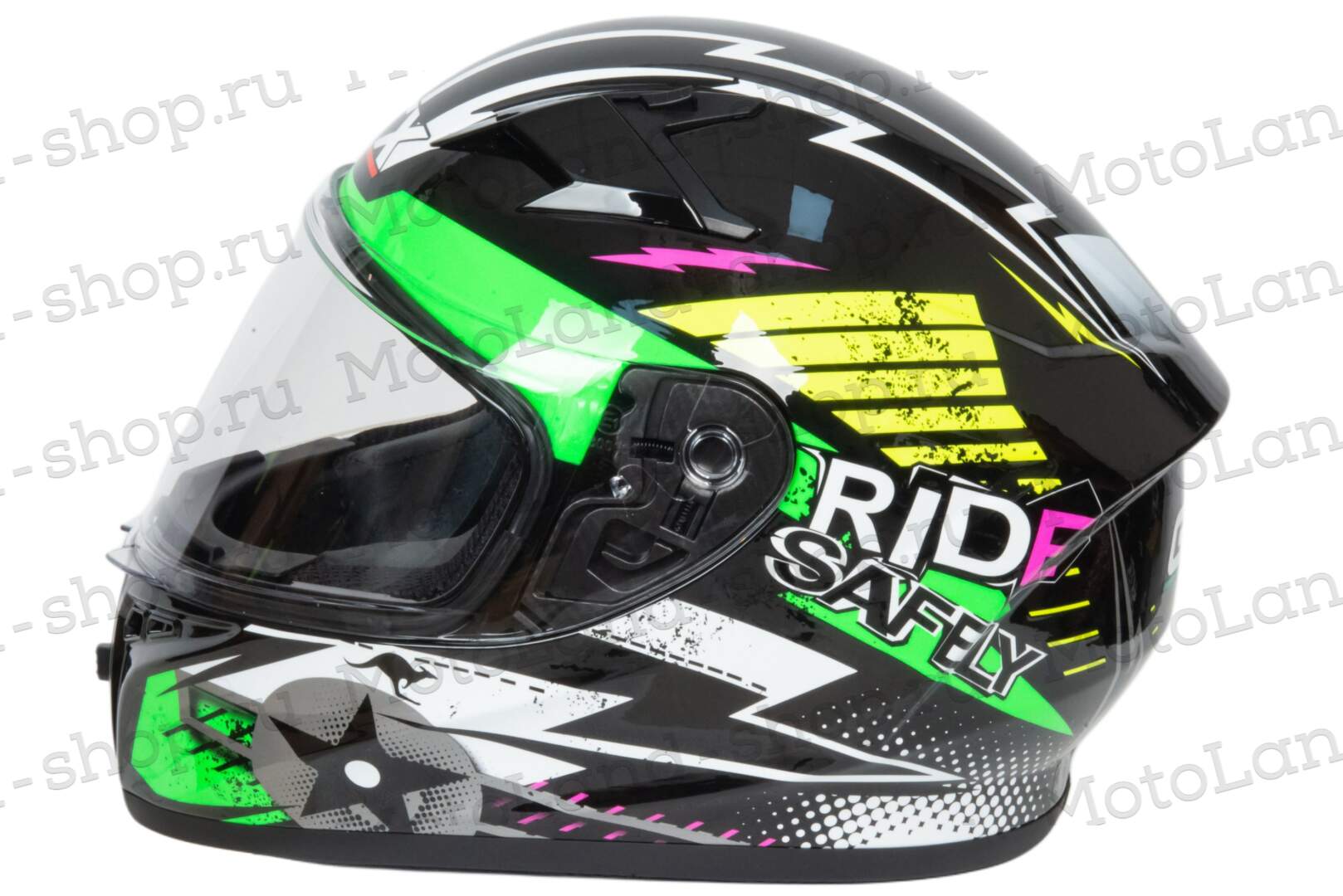 Шлем мото интеграл GTX 578S №1 (S) BLACK / FLUO GREEN YELLOW подростковый Шлем мото интеграл GTX 578S №1 (S) BLACK / FLUO GREEN YELLOW подростковый