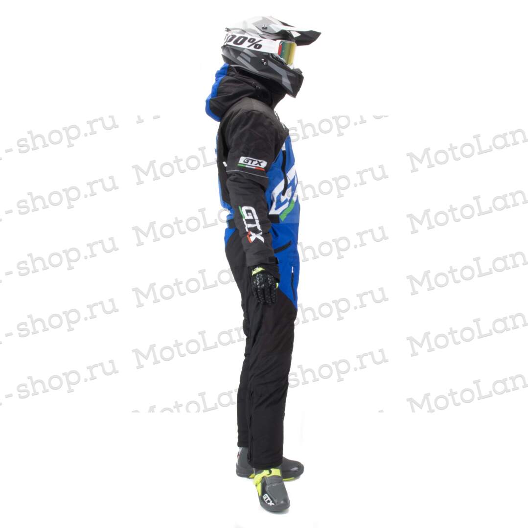 Комбинезон для снегохода GTX №1 black-blue (текстиль) (L)