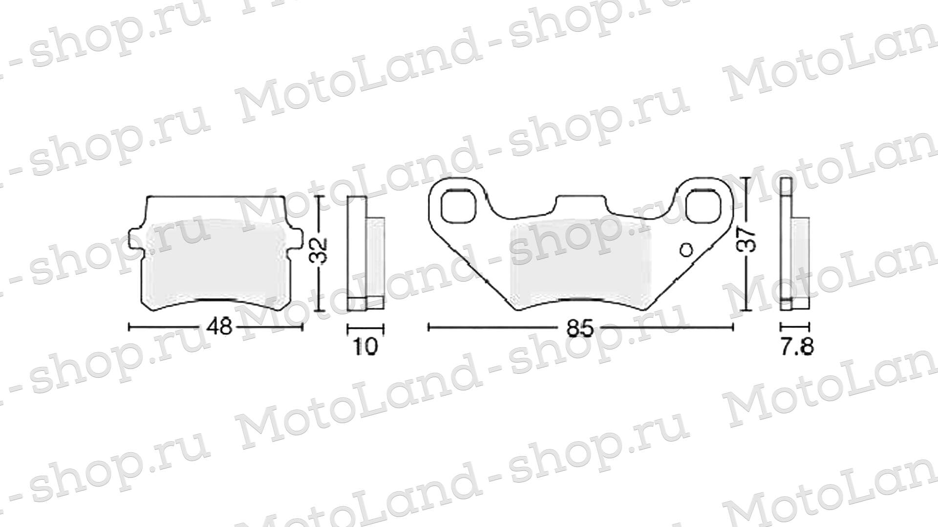 Колодки тормозные дисковые  №5 X-TECH (semi-metallic) полуметаллические