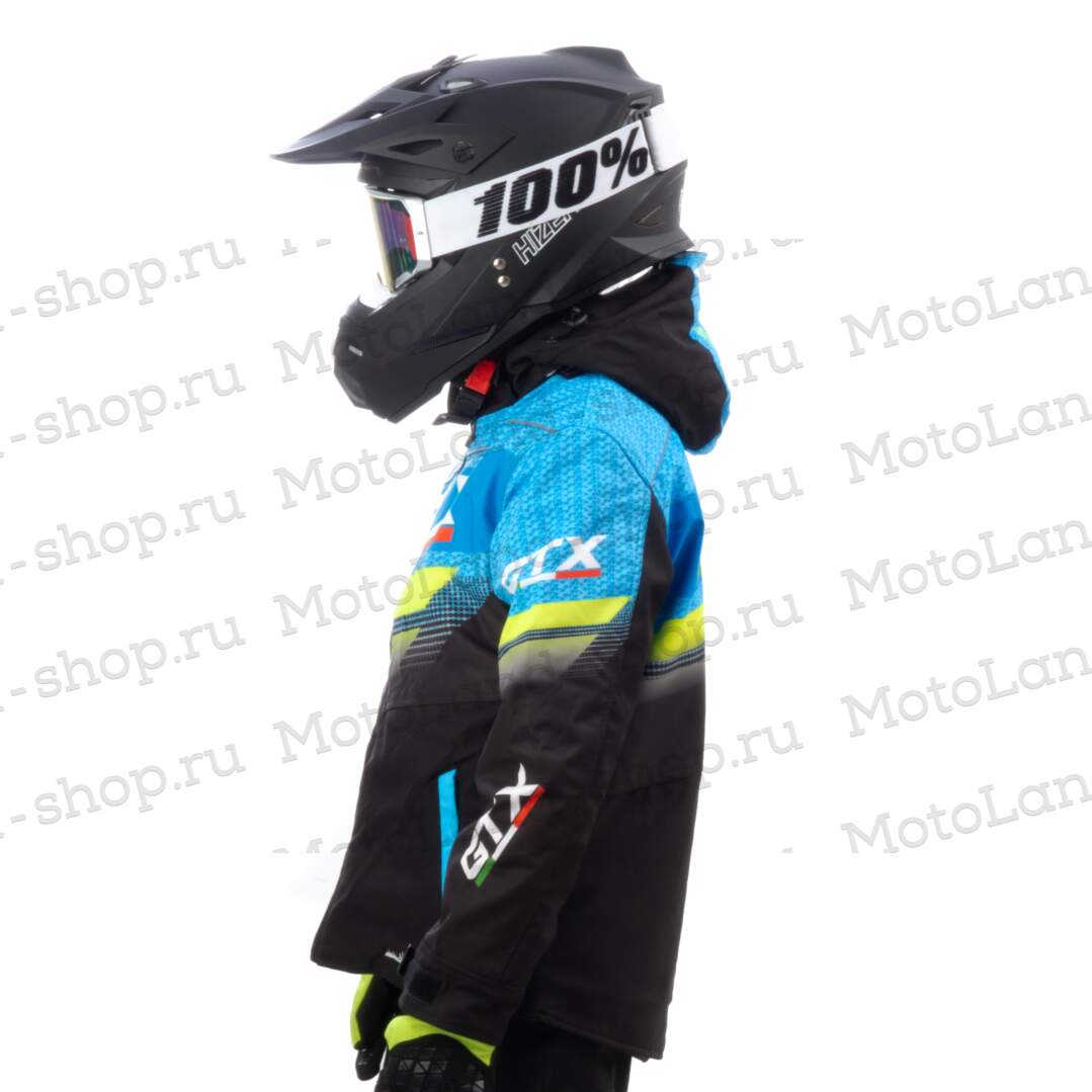 Куртка для снегохода (детская) GTX №4 black-blue (текстиль) (10Y)