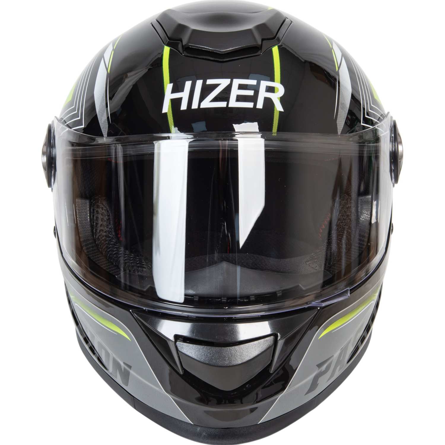 Шлем мото интеграл HIZER B565 №3 (M)  black/yellow