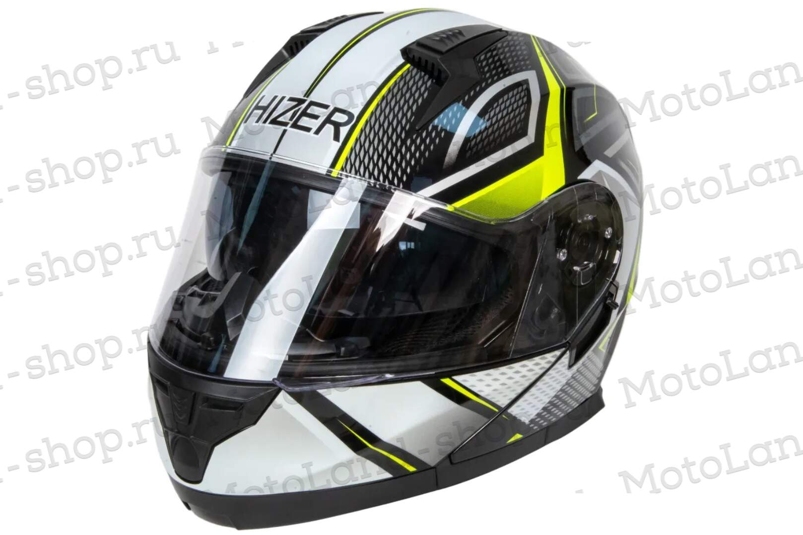 Шлем мото интеграл HIZER B5162 №3 (M)  black/lemon Шлем мото интеграл HIZER B5162 №3 (M)  black/lemon