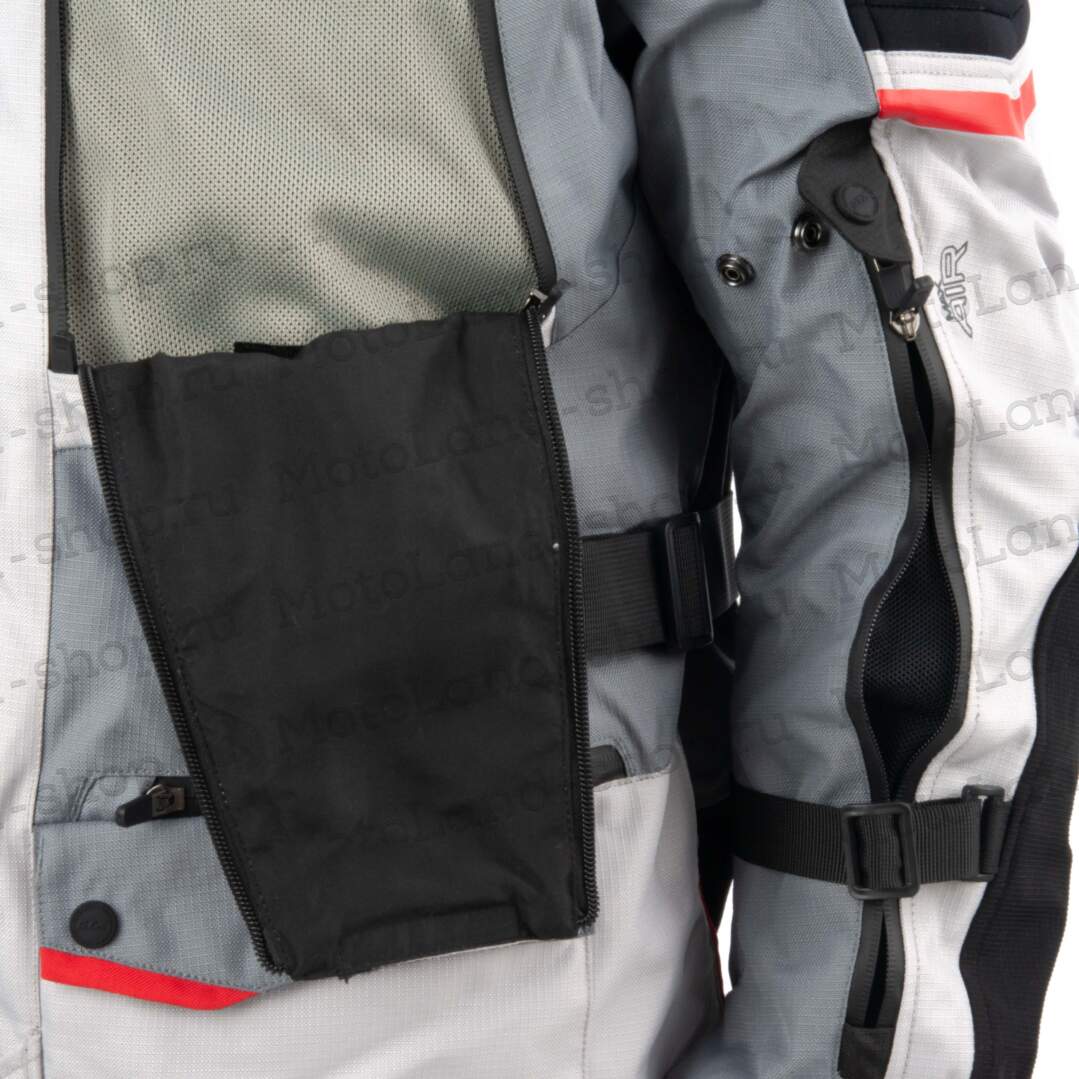 Куртка мотоциклетная (текстиль) GTX EJ-2405 LIGHT GREY (L)