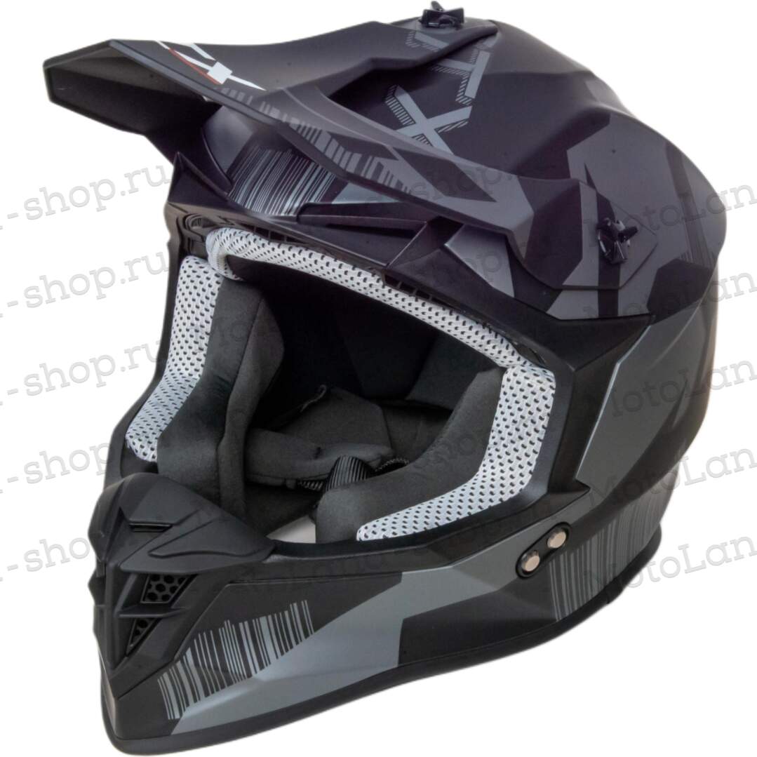 Шлем мото кроссовый GTX 633 №7 (S) BLACK/GREY