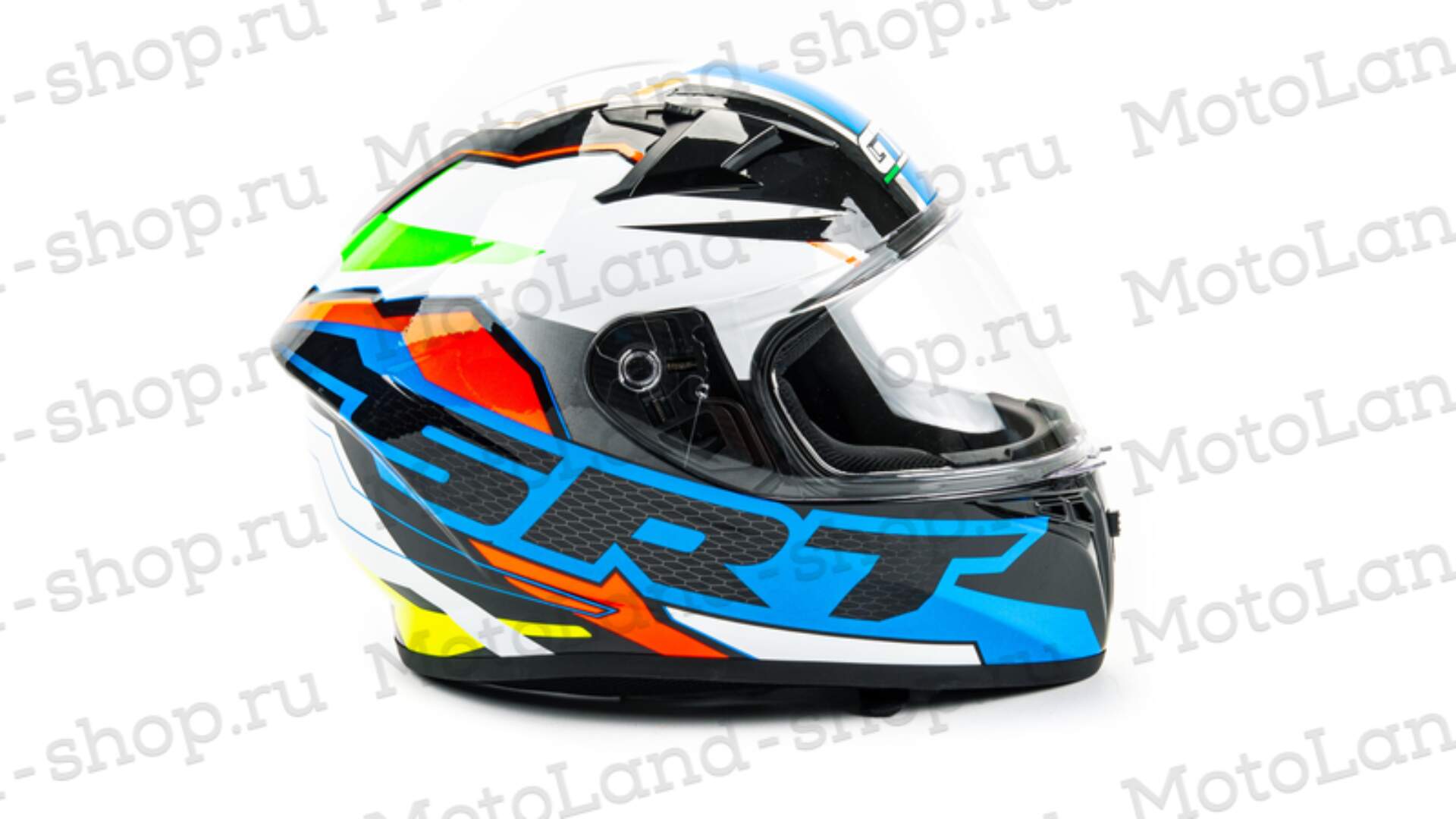 Шлем мото интеграл GTX 578 №2 (L) BLACK/ ORANGE GREEN