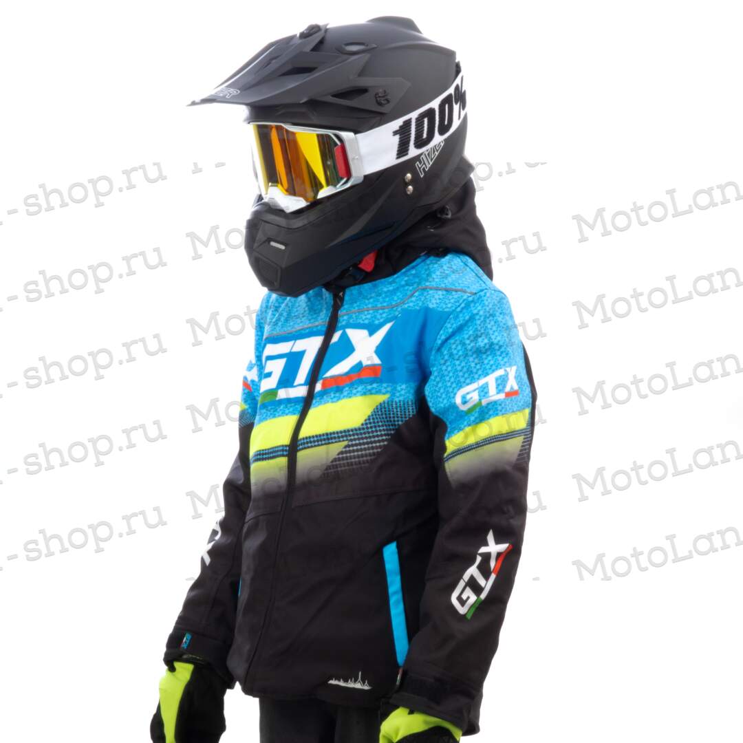 Куртка для снегохода (детская) GTX №4 black-blue (текстиль) (16Y) Куртка для снегохода (детская) GTX №4 black-blue (текстиль) (16Y)