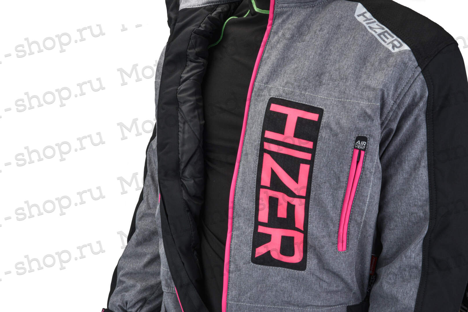 Комбинезон для снегохода (женский) HIZER №4 black-gray (текстиль) (M)