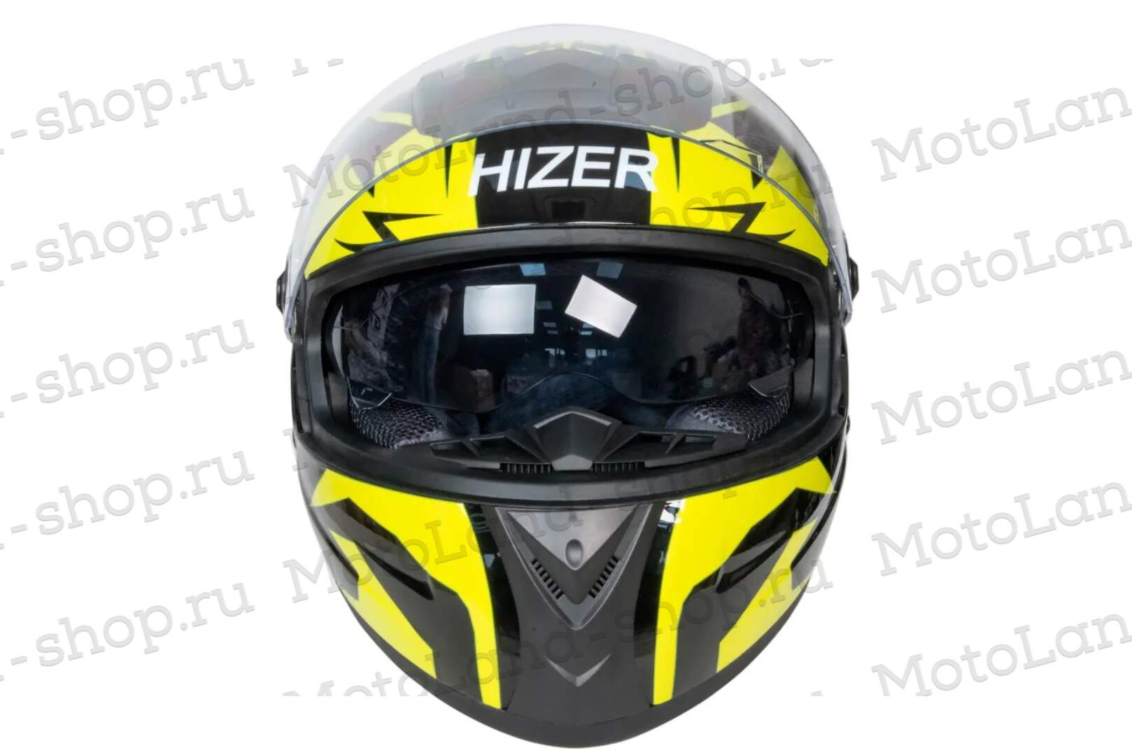 Шлем мото интеграл HIZER B561 №1 (XL)  black/yellow Шлем мото интеграл HIZER B561 №1 (XL)  black/yellow