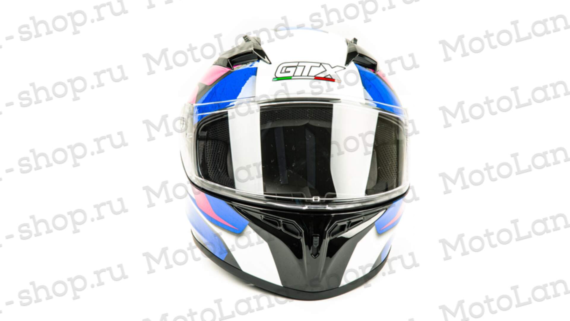 Шлем мото интеграл GTX 578 №3 (S) BLACK/PINK BLUE WHITE