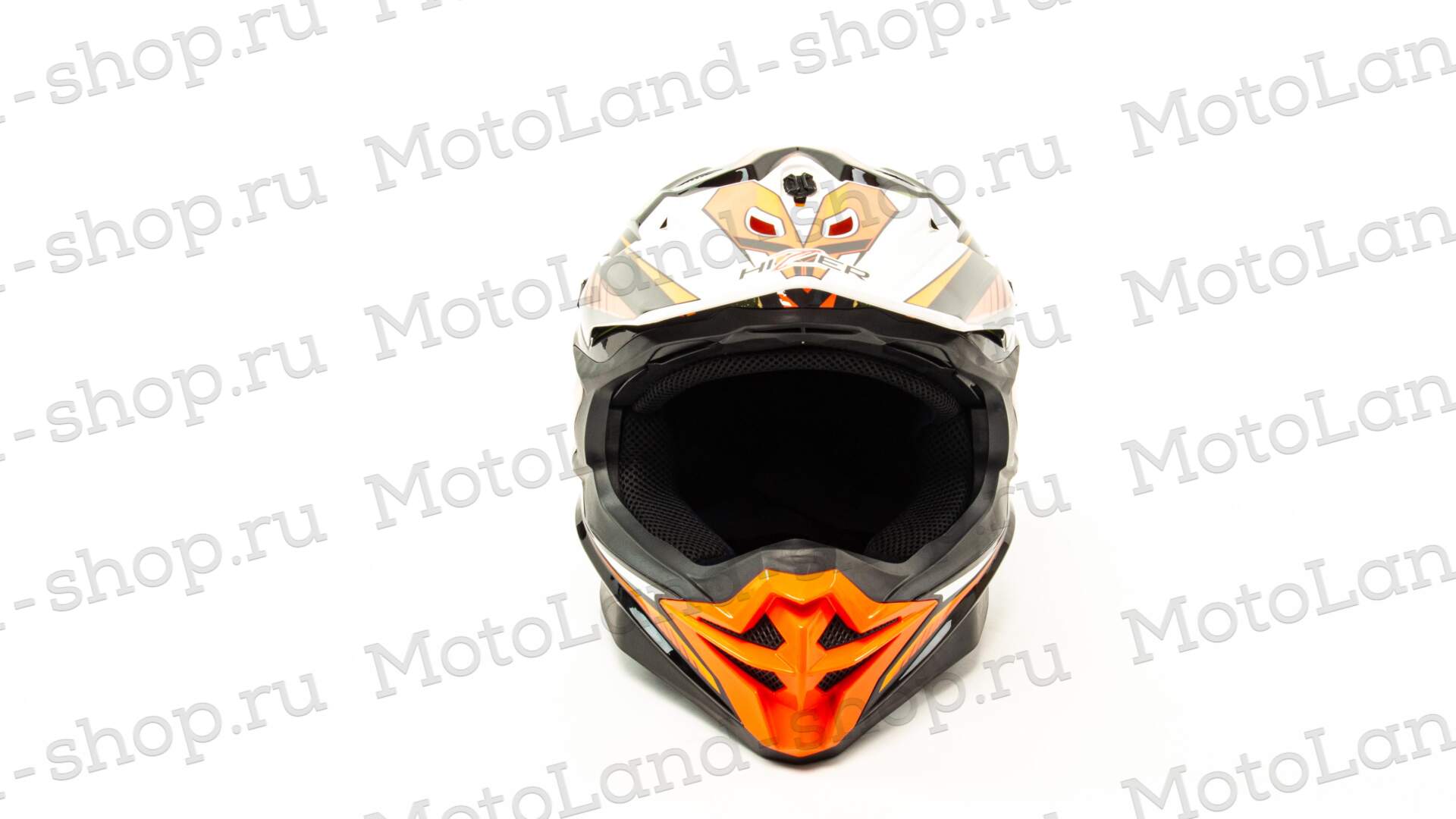 Шлем мото кроссовый HIZER J6803 №4 (XL) BLACK/GREEN/ORANGE