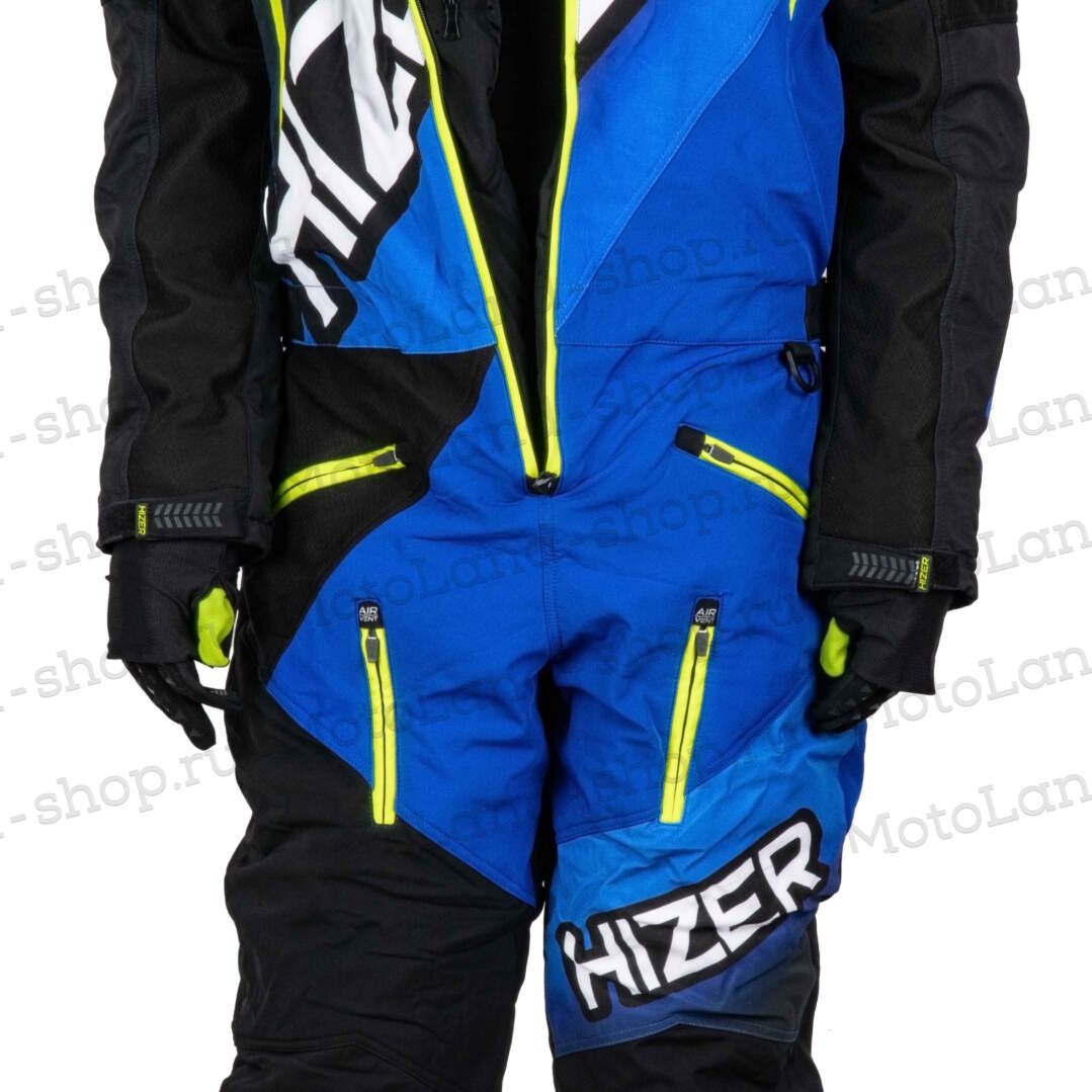 Комбинезон для снегохода HIZER №2 black-blue (текстиль) (XL)