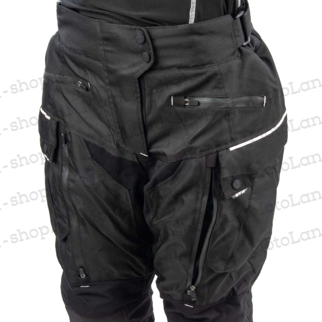 Штаны мотоциклетные (текстиль) женские GTX EJ-3001 BLACK (XXL)