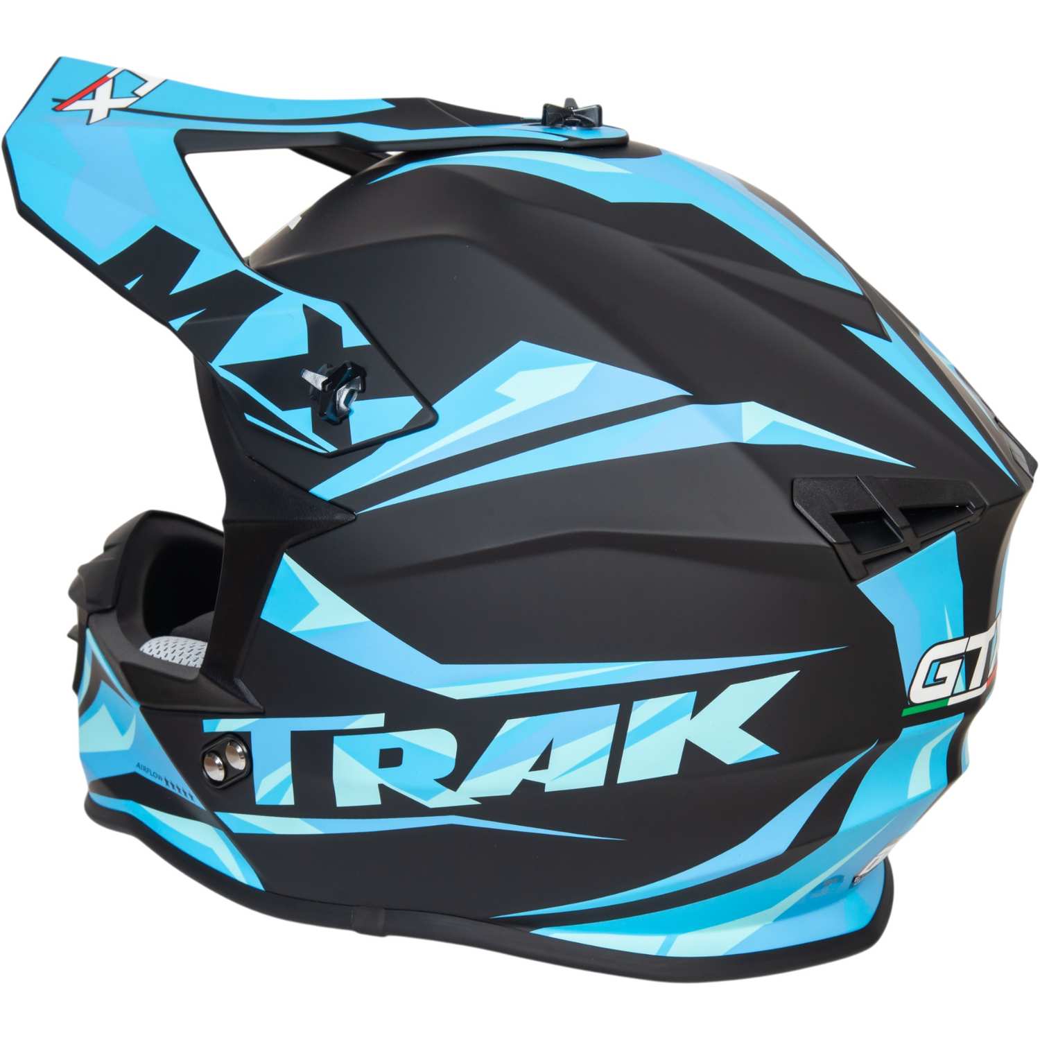 Шлем мото кроссовый GTX 633 №4 (M) BLACK/BLUE