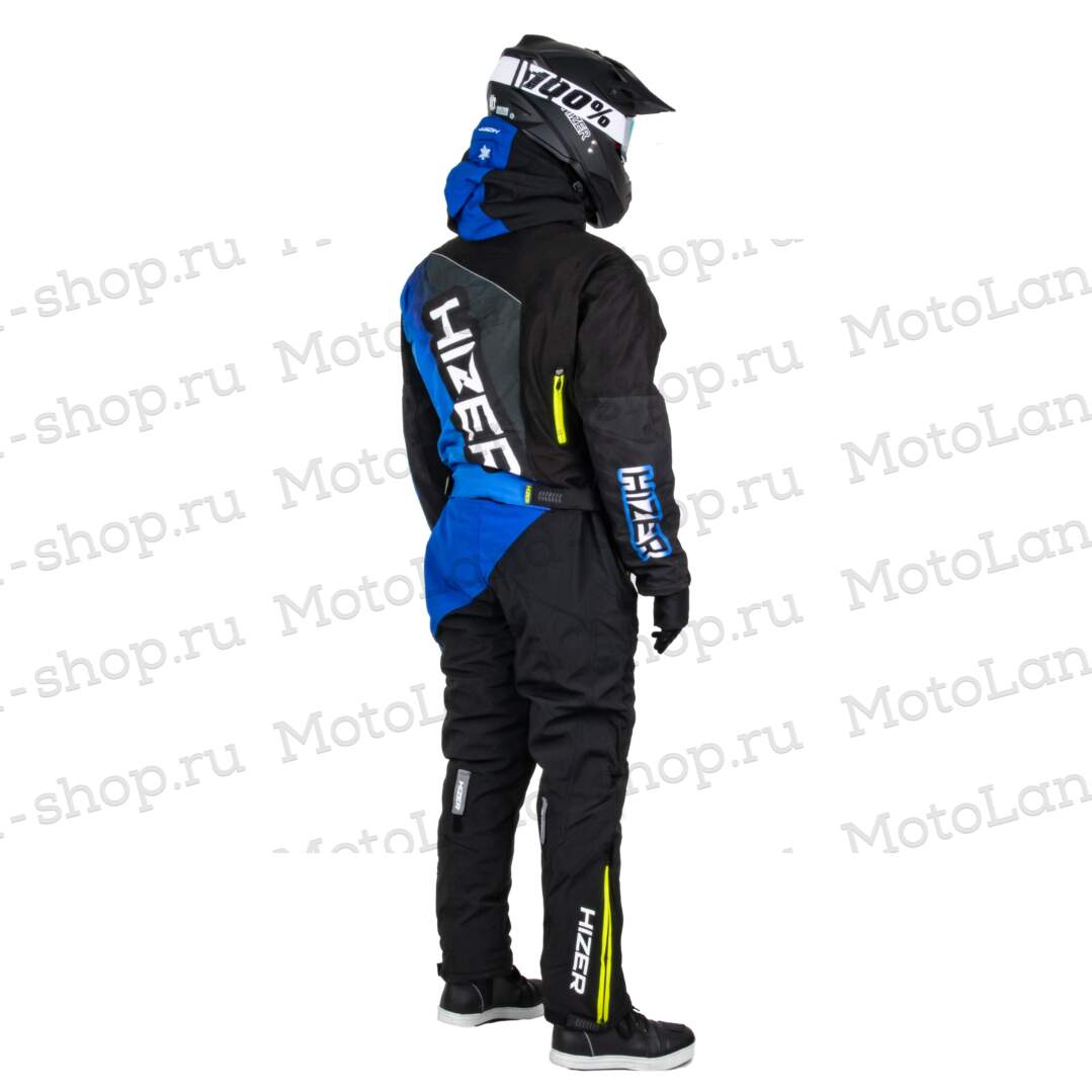 Комбинезон для снегохода HIZER №2 black-blue (текстиль) (XL)