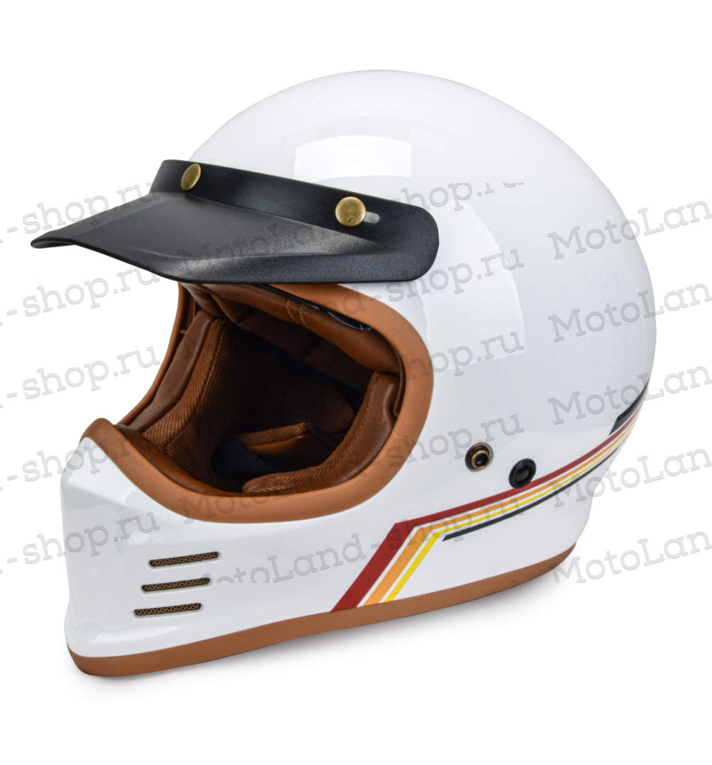 Шлем мото мотард HIZER 252 №1 (M) white Шлем мото мотард HIZER 252 №1 (M) white