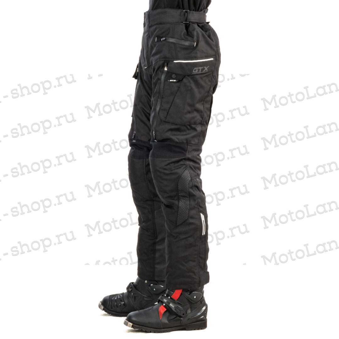 Штаны мотоциклетные (текстиль) GTX EJ-3001 BLACK (XXL)