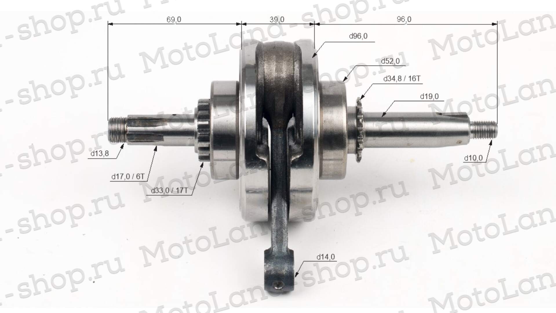 Коленвал 154FMI 125см3 ход 54мм
