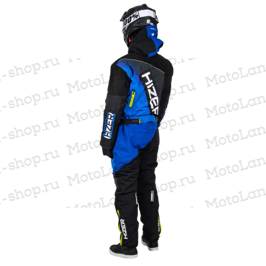 Комбинезон для снегохода HIZER №2 black-blue (текстиль) (L)